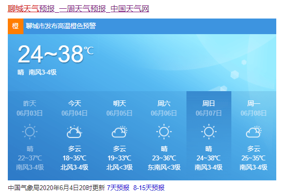 热高村天气预报更新通知