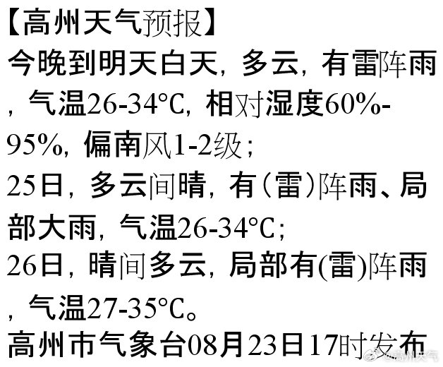 高峰镇最新天气预报详解